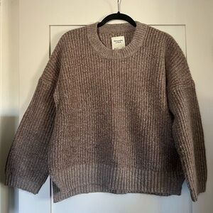 Abercrombie & Fitch Brown Crew Neck Sweater